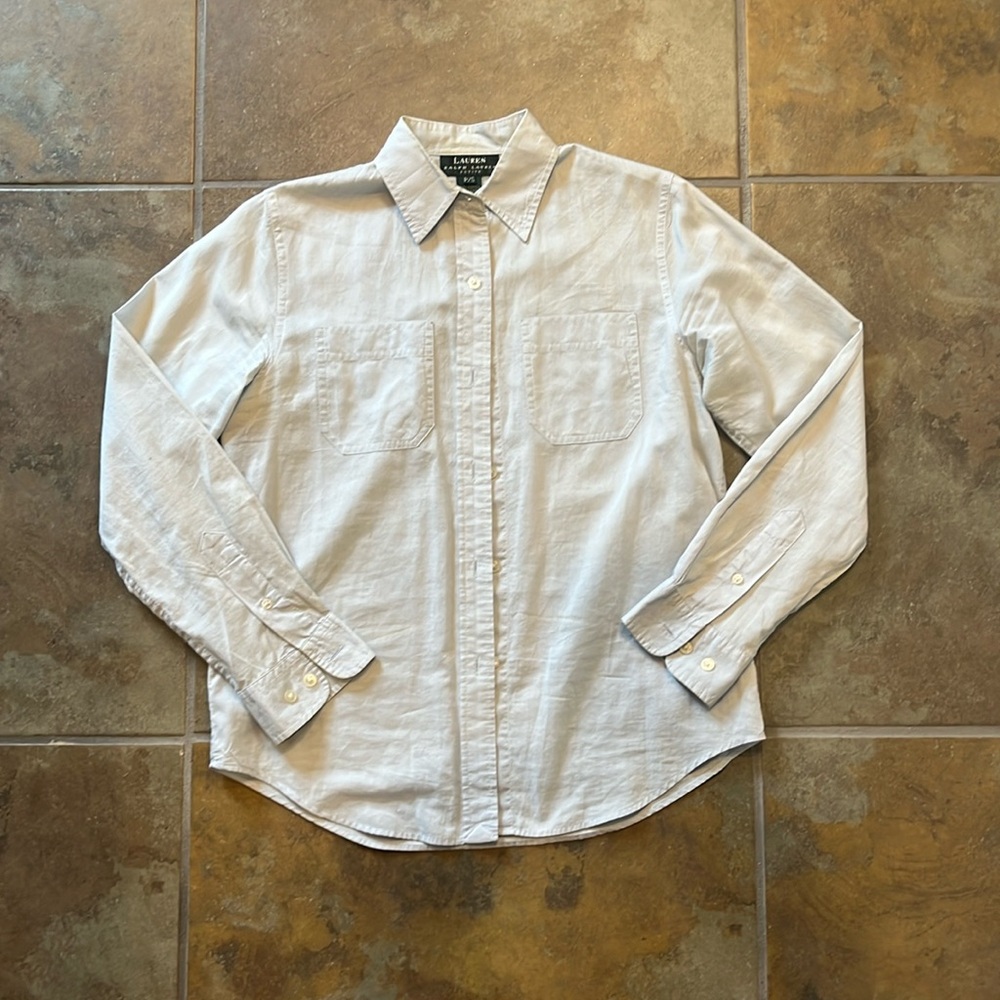 Vintage 90s Lauren Ralph Lauren 100% cotton button down shirt, great condition